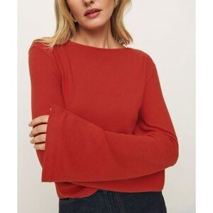 Reformation Red Long Sleeve Top